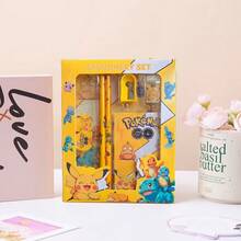 pokemon Bộ quà tặng văn phòng phẩm in hình nhân vật hoạt hình, bao gồm bút chì, sổ tay, gọt bút chì, hộp đựng bút, thước kẻ, tẩy và bút màu. Bộ quà tặng văn phòng phẩm, bộ văn phòng phẩm xuyên biên giới, quà tặng khen thưởng học sinh. - Nhiều màu - Xem 5