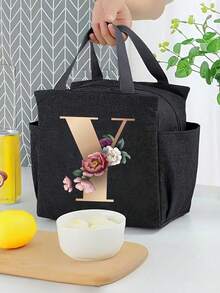 这款保温午餐包采用铝箔内衬，饰有色彩缤纷的A-Z字母和花卉图案，容量大，保温保鲜效果极佳，采用加厚铝箔材质，并配有便捷提手。适合通勤、旅行、野餐、露营以及上班族返校季使用。 - 黑色 - 查看 22