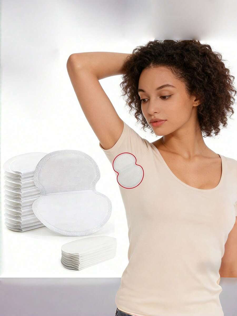 2/6/12/40/100pcs Disposable Breathable Sweat-Absorbing Invisible Stickers, Thin & Comfortable Odorless, Suitable For Men & Women, Essential For Summer Travel, Sports, Outdoor Activities, Can Also Be Used As Stickers
