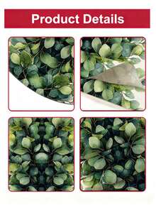 4 piezas/6 piezas Manteles individuales redondos con estampado de hojas verdes, decoración del hogar de temporada para primavera/verano, estilo moderno, material similar al lino, decoración del hogar y la cocina, suministros para fiestas interiores/exteriores, decoración con tema de verano - Multicolor - Ver 7