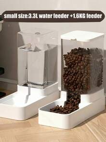 1 pieza Comedero inteligente para mascotas, comedero antideslizante con material transparente, desmontable y fácil de limpiar, separación de comida y agua, recarga automática de agua, gran capacidad para comida y agua de gatos y perros pequeños/medianos - Multicolor - Ver 15