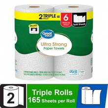 Ultra Strong Paper Towels 2 Triple Rolls Absorbent Quick Dry Cleaning Rags - 1 - View 3