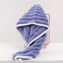 1 Peça Toalha de Cabelo Super Absorvente e de Secagem Rápida, Touca de Banho Grossa, Toalha de Secagem de Cabelo de Alta Qualidade Sem Atrito, Touca de Banho Absorvente, Turbante de Secagem de Cabelo Super Absorvente, Suprimentos de Banheiro, Acessórios de Banheiro - Multicolorido - Visão 9
