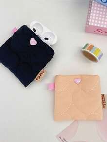 Hộp đựng tai nghe mềm mại màu kẹo ngọt, túi đựng di động, túi đựng tai nghe Bluetooth cho nữ, ví đựng tiền, ví mini, ví nhỏ đựng tiền xu, đồ dùng du lịch mùa hè - Nhiều màu - Xem 4