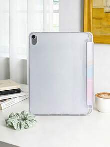 1 件装柔和粉彩波浪纹彩绘平板电脑保护套，兼容 iPad Mini 4/5/6/7、Air、9.7/10.2/10.5/Air 4/5、Pro 11 英寸（第十代）、Air 11 英寸（M3）2025、11 英寸（第十一代）2025、Galaxy Tab A8 10.5 英寸 2022，带笔槽、三折支架、TPU 边框保护、磁吸式睡眠/唤醒功能，可爱设计 - 彩色 - 查看 6