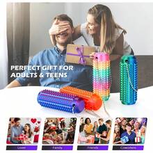 1个成人舒缓焦虑触觉刺激工具，3D打印抗焦虑钥匙扣，有助于提高注意力，缓解抓挠皮肤的习惯，是青少年缓解压力的绝佳礼物 - 彩色 - 查看 7