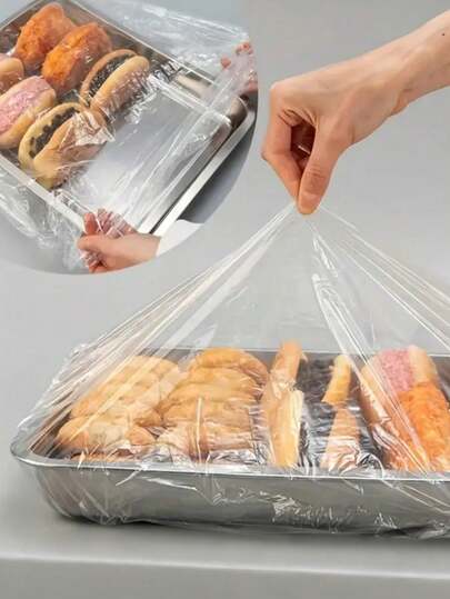 10/50/100pcs Reusable Stretch Silicone Food Covers, 2 Sizes Available, Dust-Proof & Airtight Sealing For Kitchen Appliances, Dishes, Food