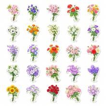 50 miếng dán hình bó hoa dễ thương, decal vinyl hoa trang trí đẹp mắt cho bình nước, máy tính xách tay, sổ tay, album ảnh, ốp điện thoại, sổ kế hoạch, nhãn dán hoa trang trí cho người lớn, thanh thiếu niên, đồ thủ công DIY, gói quà, văn phòng phẩm và trang trí cuộc sống hàng ngày, chống thấm nước và có thể tái sử dụng. - Nhiều màu - Xem 3
