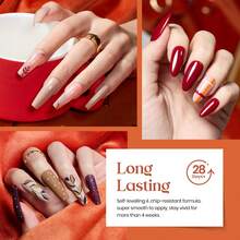Beetles Spring Gel Polish Set - Fingertip Palette, 32 Colors Valentines Polish Set With Base Top Coat - 20 Colors Cozy Campfire - 查看 5