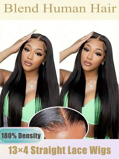 这款俏皮直发假发适合圣诞节和情人节派对，采用13x4直发预透明蕾丝前额设计，奢华180%密度，打造自然柔顺的真人发造型。长款直发假发，180%密度，长度6-36英寸，完美呈现自然外观，自然黑色，适合休闲装扮、特殊场合和各种时尚发型，长度6-36英寸（波波头假发6-16英寸）。