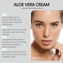 Hoygi Aloe Vera Moisturizing Face Cream - Soothing Moisturizer For Dry Skin. Gently Hydrates, Moisturizes, And Brightens For A Radiant, Soft Complexion. Ideal For Daily Use. Portable And A Great Birthday Gift For Girls. - Lô hội - Xem 7