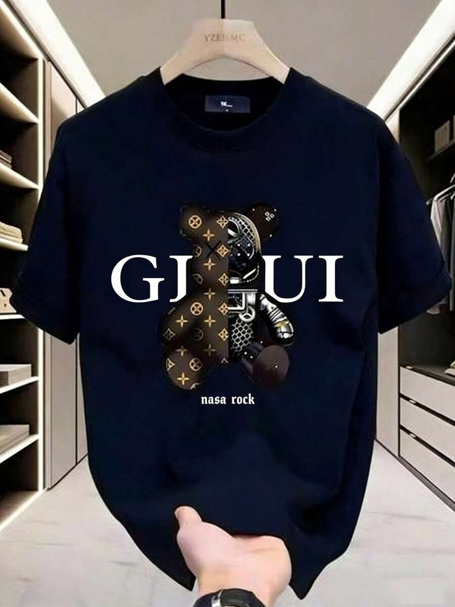 GucciS Modern Elegant And Timeless Classic USA-Shirt-LeeS/DiorSSNew Casual-Shirts Men And WomenUnisex Casual-Shirts - 藏蓝色 - 查看 1