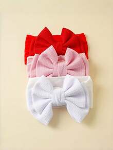3个柔软可爱的蝴蝶结发带，适合0-2岁宝宝 - 彩色 - 查看 17