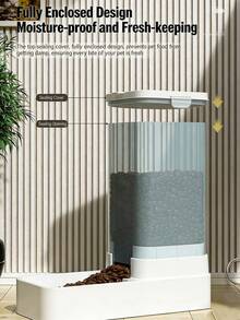 1 pieza Comedero inteligente para mascotas, comedero antideslizante con material transparente, desmontable y fácil de limpiar, separación de comida y agua, recarga automática de agua, gran capacidad para comida y agua de gatos y perros pequeños/medianos - Multicolor - Ver 6