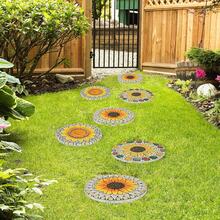 3 Pack Sunflower Stepping Stone, 10 Inch Decorative Garden Step Stone For Yard, Patio, Garden, Walkway, Outdoor And Indoor Home Decor - Hoa hướng dương - Xem 2