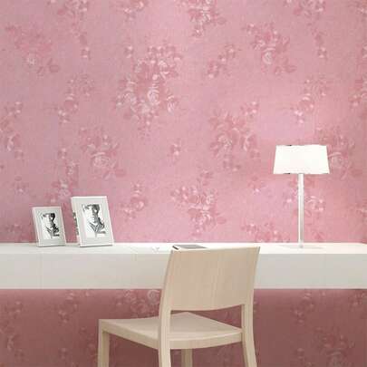 1 Roll Of Peel And Stick Wallpaper, Embossed Floral Contact Paper Self Adhesive DIY Removable Wallpaper, Suitable For Room, Office, Store Decoration Design And Makeover, Home Decor, Art Wall Decor, Vinyl Waterproof And Oil-Proof Kitchen Decor Wallpaper