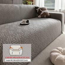 1pc Qinglin Sofa Cover, Versatile Full Coverage Sofa Slipcover For All Seasons, Non-Pilling, Removable And Machine Washable, Dust-Proof, Anti-Slip Sofa Cushion Cover - Dark Grey - View 6
