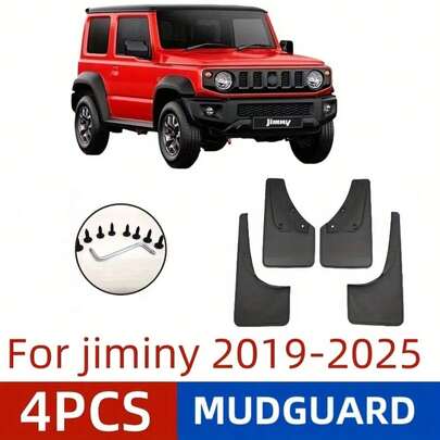 4pcs Mud Flaps Fit For Suzuki Jimny (2019-2025) - Waterproof Splash Guards, Easy Installation Without Drilling, Durable Protection For Off-Road And Daily Driving