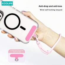 1pc Koolife Woven Phone Lanyard, Short Style, Adjustable Buckle, 360° Rotatable Metal Hook, Anti-Lost Pad, Durable Wrist Strap Suitable For Phone, Keys And Daily Use - Multicolor - View 16
