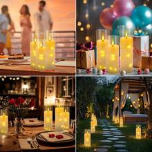 24/48 3-Size Ivory Colored Acrylic Light String Electronic Candles, Special Light String Technology To Light Up A Warm Atmosphere, 3-Size Brightness Adjustable, Suitable For Family Gatherings, Party Activities, Home Decoration, Emergency Lighting, Etc - 24 cái - Xem 10