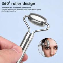 Metal Heart-Shaped Gua Sha Board, Facial Massage Roller Tool, Skin Care Massager For Full Body - Silver - View 5