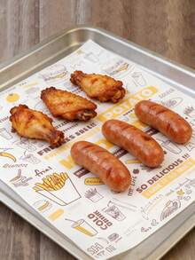 30厘米*30厘米汉堡防油纸、一次性饭团防油纸、面包包装纸、炸鸡食品包装纸 - 查看 8