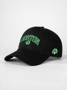 Șapcă de baseball Boston Clover brodată pentru femei, 1 buc., cu model frontal și trifoi, cu partea laterală a trifoiului, pălărie casual reglabilă cu protecție solară pentru exterior, potrivită pentru primăvară, călătorii de toamnă, vacanță la plajă, pălărie de soare pentru bărbați, stil Y2K, Ziua Sfântului Patrick - Multicolor - Vizualizare 12
