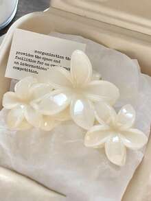 1pc Minimalist Elegant Daisy Flower Shark Claw Hair Clip, Suitable For Beach Vacation/Gift - Multicolor - View 5