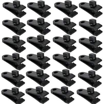 Bộ 12 kẹp chịu lực cao, có thể chịu được gió mạnh 60 dặm/giờ, thích hợp cho mái che, cắm trại ngoài trời, mái hiên xe RV, bạt che ô tô, bạt che hồ bơi.