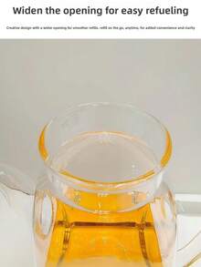 1个方形玻璃油瓶，大容量酱油醋调味瓶，防漏密封油瓶，家用 - 無色 - 查看 11