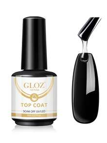 GLOZ Gel Nail Polish Top Coat - No-Wipe Top Coat, High Gloss Long-Lasting Top Gel Suitable For Clear Nail Gel And Acrylic Nails, Suitable For Home DIY And Nail Salon - 無色 - 查看 9