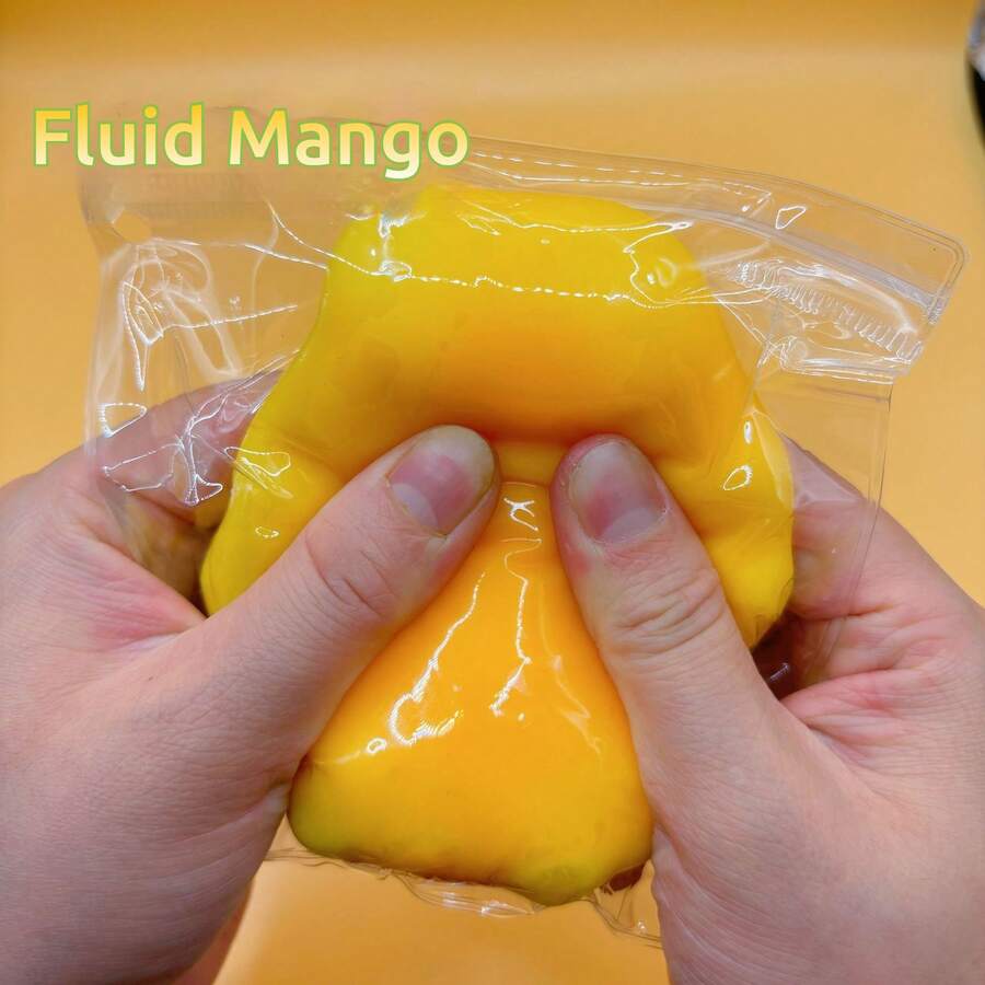 1个芒果造型挤压玩具，变色减压慢回弹挤压玩具，水果挤压玩具，减压挤压玩具，恶作剧玩具，装饰品，质地柔软，粘性好，趣味十足，节日理想礼物，焦虑时挤压即可缓解压力