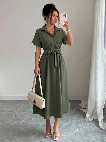 Shop Women's Midi Dresses | Trendy Fashion Dresses | SHEIN USA