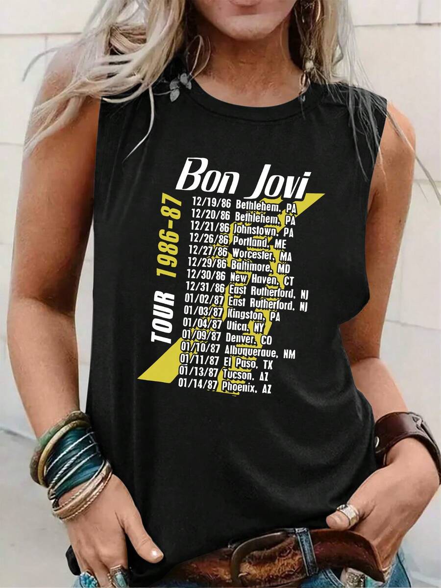 Round Neck Sleeveless Summer Tank Top, A Stylish And Versatile Piece - Black - View 1