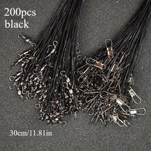 Avlcoaky 200支装带转环和扣环的钓鱼前导线不锈钢钓鱼前导线 - 彩色 - 查看 14