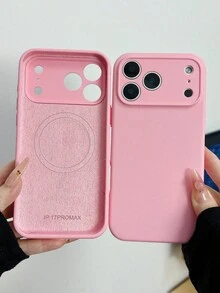 适用于 17 Pro Max、17 Pro、17 Air、17、16 Plus、15、14、13、12 Pro Max 的奢华液态硅胶磁吸手机壳,支持无线充电,触感顺滑。 - 玫瑰粉 - 查看 4