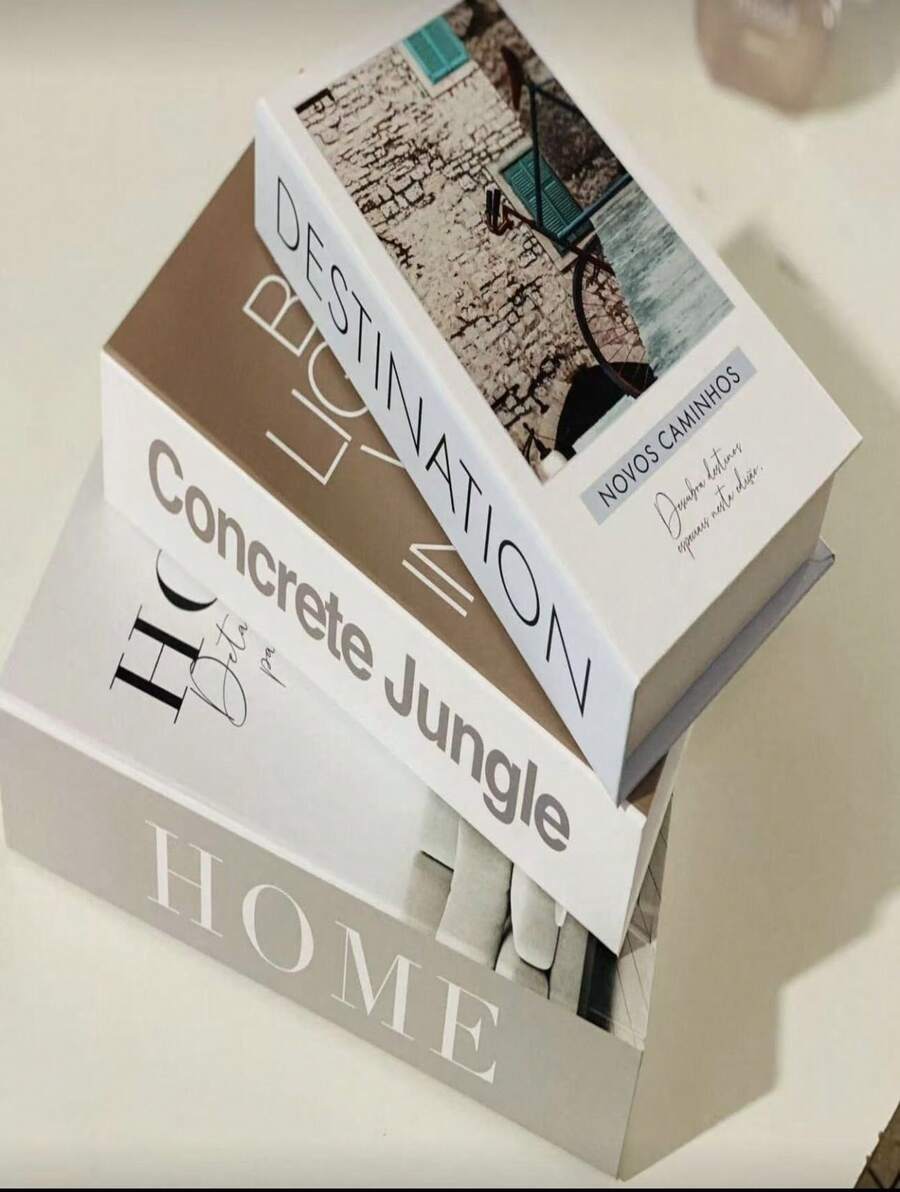 Set Of 3 Fake Books, Desk Book, Organizer Box, Decorative Storage Box - 1PC - Xem 1