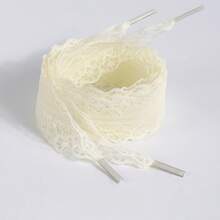 1 Pair/2pcs 120cm V-Shaped Printed Bohemian Y2K Lolita Style Polyester Lace Splice Shoelaces, Suitable For Wedding, Party And Daily Wear - Multicolor - View 8