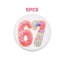 5 hạt silicon in hình số 67 màu hồng, họa tiết meme lan truyền về lễ tốt nghiệp, hình bút chì/hình vẽ graffiti cá nhân hóa số 67, tự do sáng tạo làm vòng tay, vòng cổ, phụ kiện túi xách và các dự án thủ công khác. - Nhiều màu - Xem 15