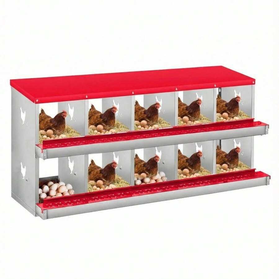 Egg Handling Supplies - Red 10-compartment - View 1