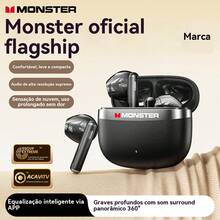 Monster Q11 True Wireless Earbuds, Semi-In-Ear Design, Bluetooth 5.4, 30H Playtime, HD Sound, Low Latency For Music & Gaming – Black - View 1