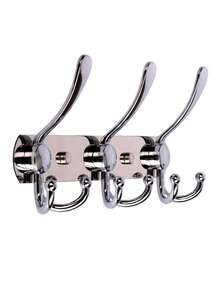 Stainless Steel Towel Hook, No Drilling Required Wall Mounted Hook, Suitable For Bathroom, Wardrobe, Bedroom, Bathroom Accessories, Behind The Door/Bathroom/Kitchen/Living Room/Bedroom - Multicolor - View 15