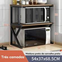 Extendable Microwave Shelf - 2/3 Levels, Sturdy X-Structure, Kitchen Organizer - 3層 - 查看 9