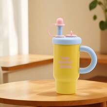 Bình giữ nhiệt bằng thép không gỉ dung tích lớn có tay cầm, bình nước văn phòng có ống hút, cốc trà phù hợp cho cả nam và nữ, cốc cà phê du lịch cách nhiệt chân không bằng thép không gỉ có thể tái sử dụng, cốc đựng đồ uống cách nhiệt chống rò rỉ. - Nhiều màu - Xem 9