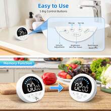 Waterproof Self-Discipline Timer With Suction Cup, Lanyard & Desktop Stand | Water Drop Countdown Display | Multi-Scene Reminder For Bathroom, Bedroom, Kitchen & Workout - White - View 6