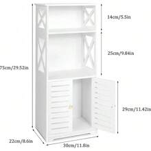 1pc Bathroom Gap Storage Cabinet, Narrow Floor Standing Organizer, Medicine Cabinet, Toilet Storage Rack, Multi-Layer Bathroom Storage Cabinet - A - View 8
