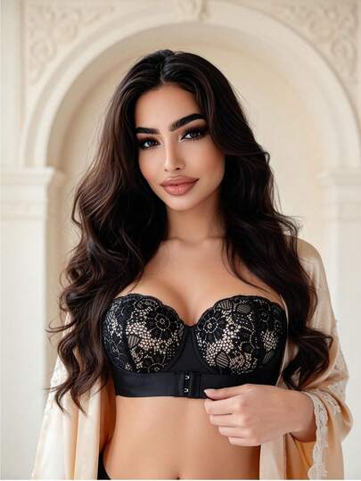 Temptuelle 前扣式女式文胸，带钢圈，聚拢，柔软舒适内衣