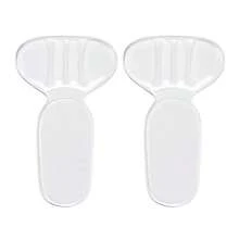 QKC 1 paire de coussinets de talon pour chaussures, convient aux chaussures lâches. Les coussinets de talon peuvent s'adapter étroitement aux chaussures trop grandes. Unisexe. Le rembourrage peut améliorer l'ajustement et le confort des chaussures, prévenir le glissement du talon et les ampoules. Applicable pour les talons hauts pour femmes, les chaussures plates pour femmes et les baskets pour hommes. Convient pour le port en été. - Transparent - Voir 3