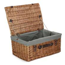 Red Hamper Cesta de picnic de mimbre doble de 36 cm con acabado vaporizado. - Gris - Ver 4