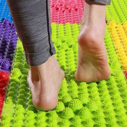 1件装足部按摩垫，穴位按摩垫，足底反射疗法垫，防滑浴室垫，瑜伽垫，户外游戏垫